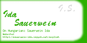 ida sauerwein business card